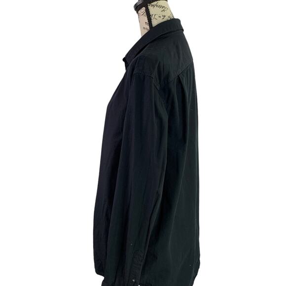 Michael Kors Men's Large Tailored Fit Black, Button down Dress Shirt 100% Cotton - Picture 6 of 11